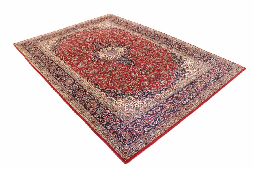 Handgeknüpfter Kashan Perserteppich 398 × 277 cm