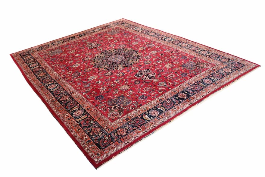 Mashhad Perserteppich aus Iran, 376 × 302 cm