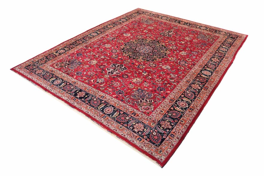 Mashhad Perserteppich aus Iran, 376 × 302 cm