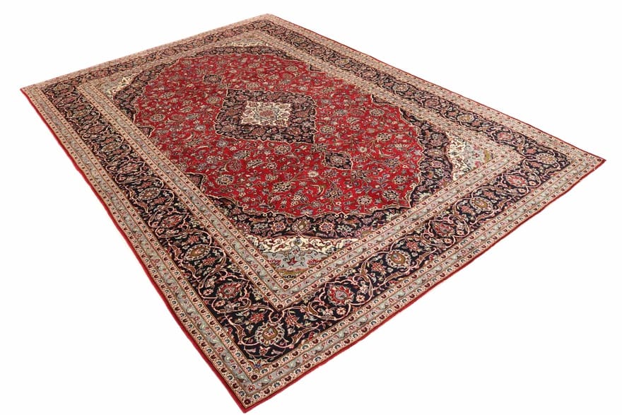 Kashan Perserteppich aus Iran, 408 × 280 cm