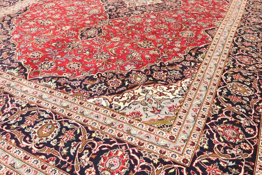 Kashan Perserteppich aus Iran, 408 × 280 cm