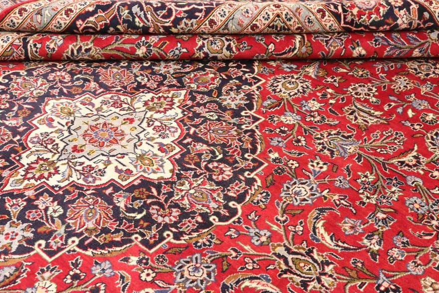 Kashan Perserteppich aus Iran, 408 × 280 cm