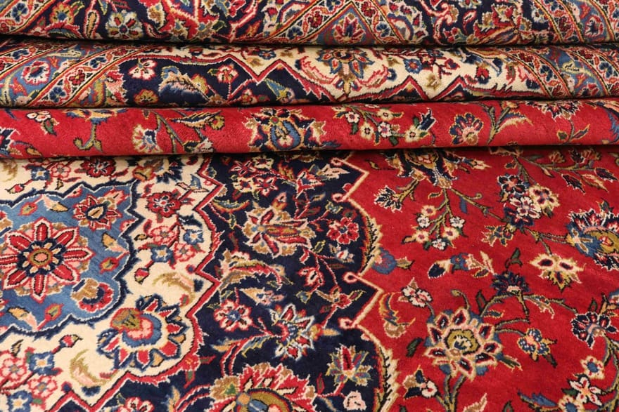 Handgeknüpfter Kashan Perserteppich, 423 × 303 cm