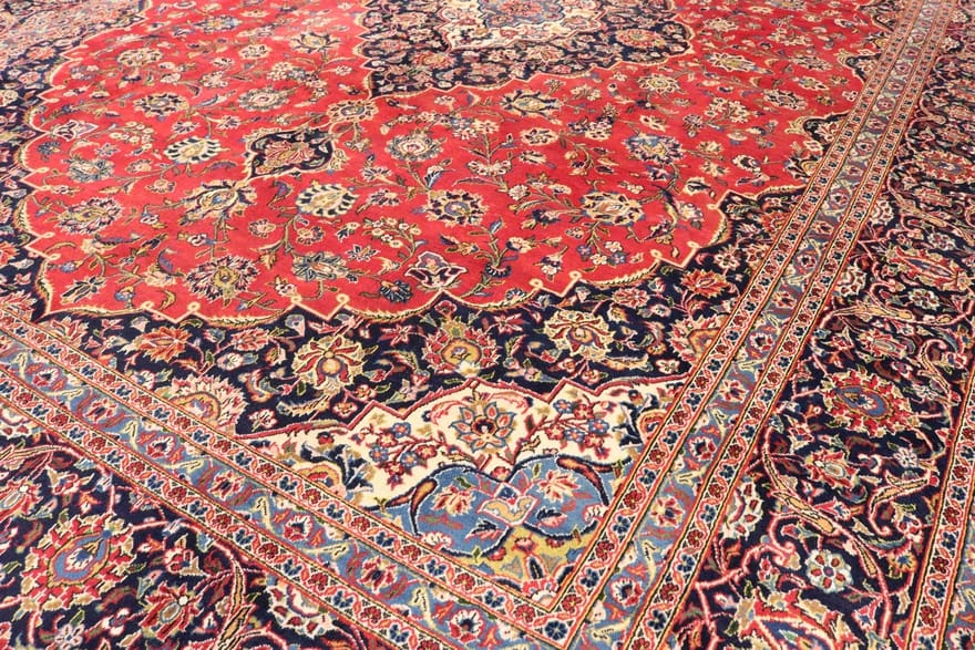 Handgeknüpfter Kashan Perserteppich, 423 × 303 cm