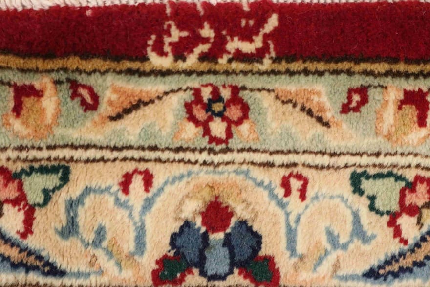 kerman-ravan-teppich-396x288-cm-stilvoll-handgeknupft-perserteppich-4 Kerman Perserteppich 394 × 287 cm aus Wolle, handgeknüpft