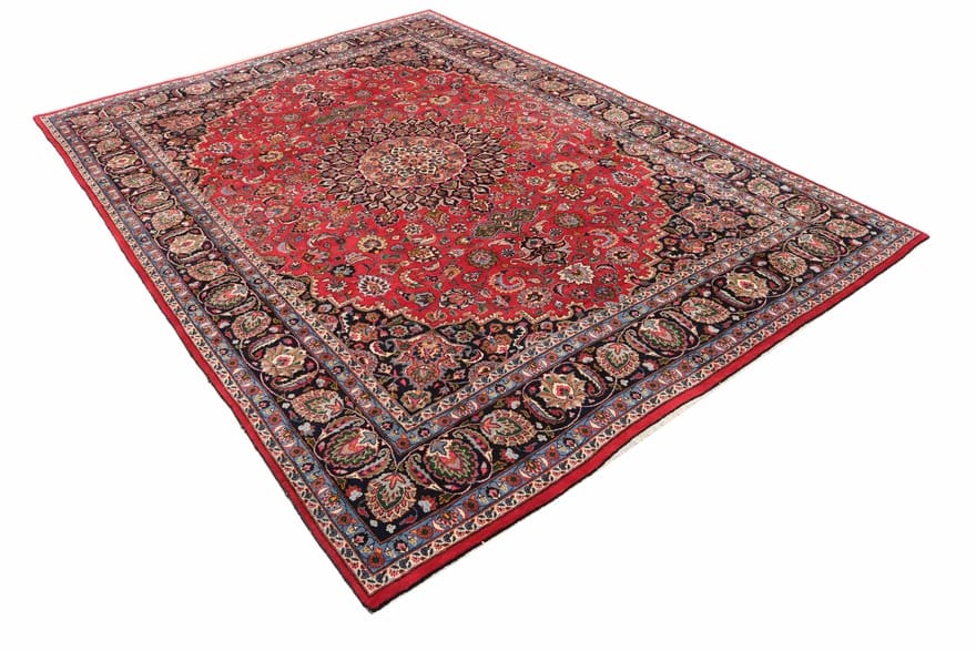 Handgeknüpfter Mashhad Perserteppich, 396 × 294 cm, Wolle