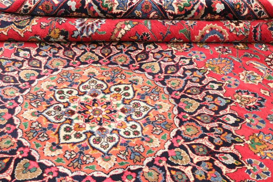 Handgeknüpfter Mashhad Perserteppich, 396 × 294 cm, Wolle