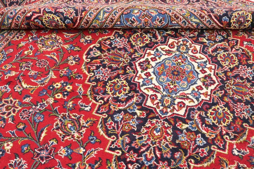 Handgeknüpfter Kashan Perserteppich 410 × 300 cm