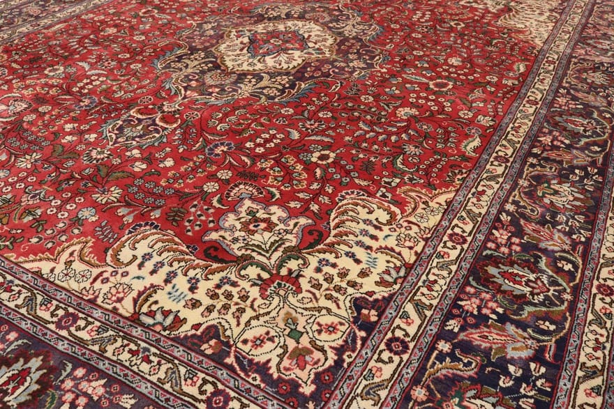 Handgeknüpfter Täbriz Perserteppich 395 × 295 cm