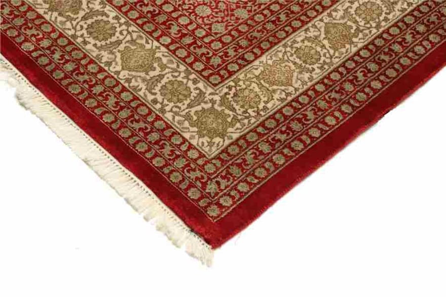 Handgeknüpfter Täbriz Orientteppich, 350 × 242 cm, Wolle & Seide