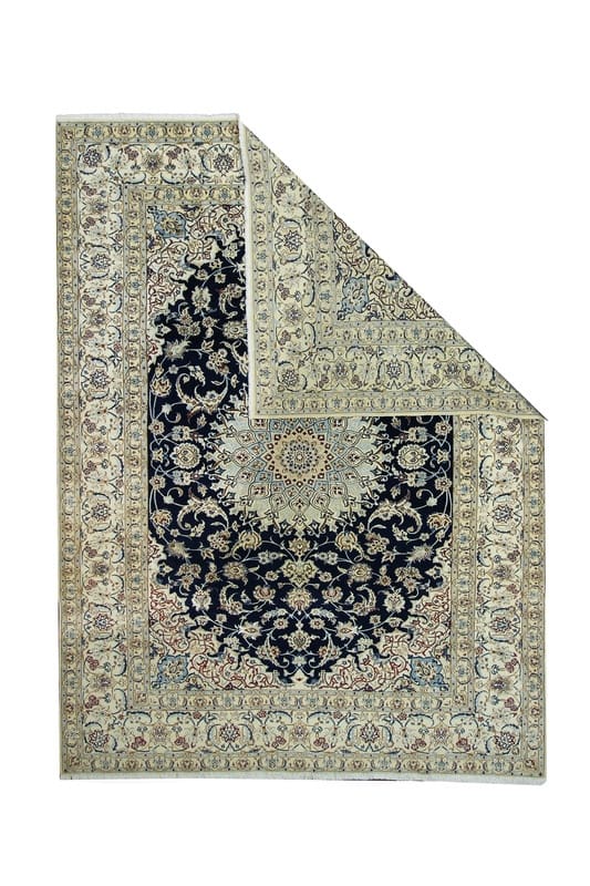 Handgeknüpfter Nain Perserteppich, 341 × 257 cm, Wolle & Seide