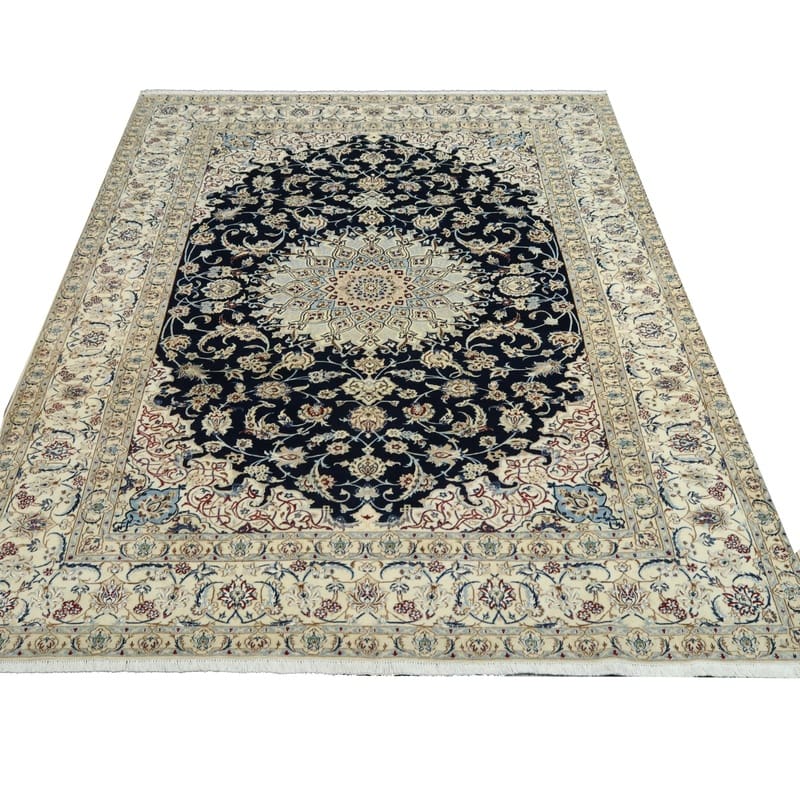 Handgeknüpfter Nain Perserteppich, 341 × 257 cm, Wolle & Seide