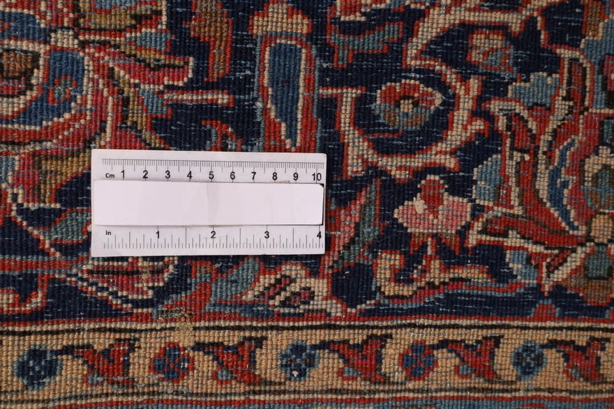 Kashan Perserteppich antik, 343 × 230 cm, Wolle
