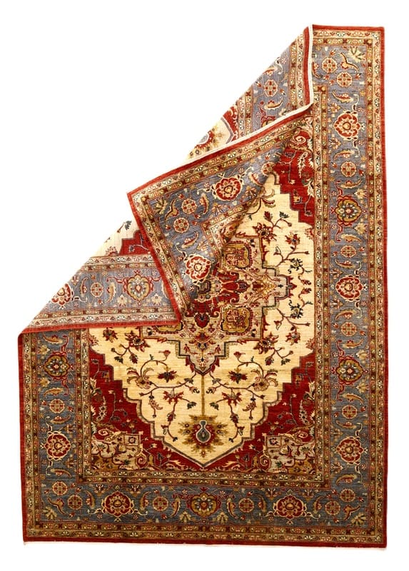 Handgeknüpfter Heriz Ziegler Orientteppich, 347 × 247 cm, Wolle