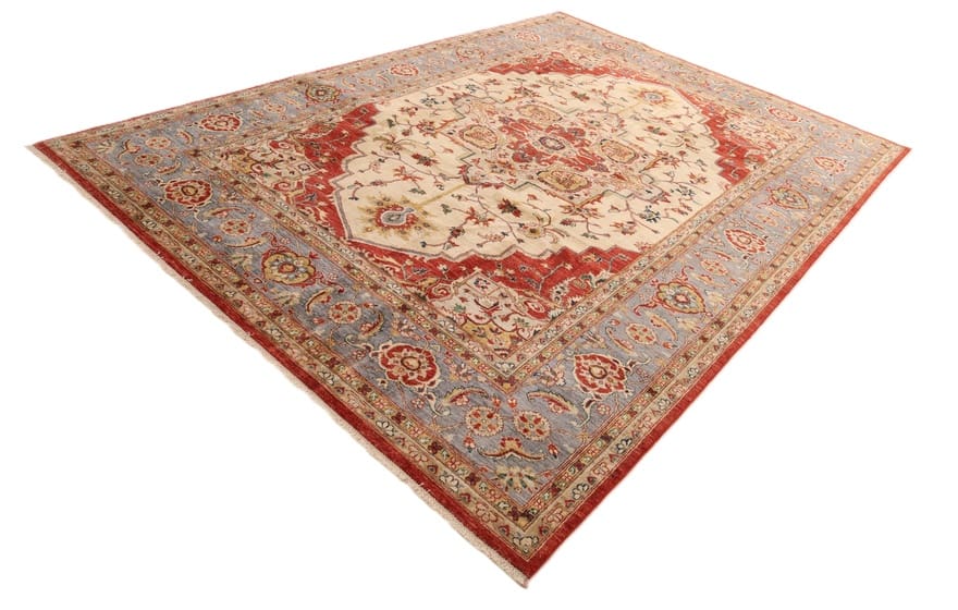 Handgeknüpfter Heriz Ziegler Orientteppich, 347 × 247 cm, Wolle