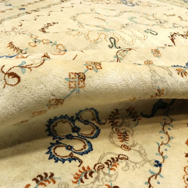 Kashan Perserteppich antik, 369 × 269 cm, Wolle