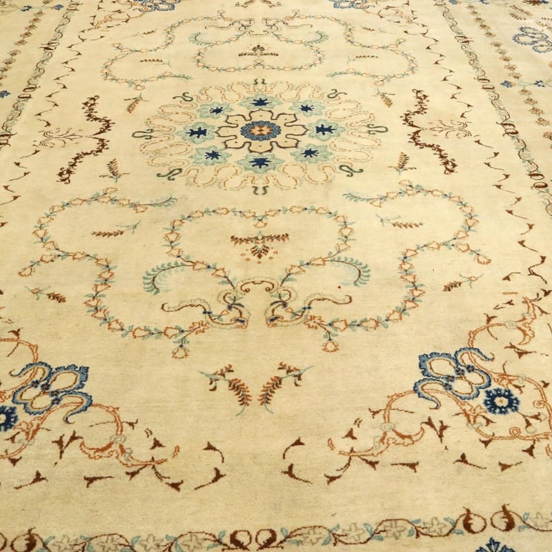 Kashan Perserteppich antik, 369 × 269 cm, Wolle