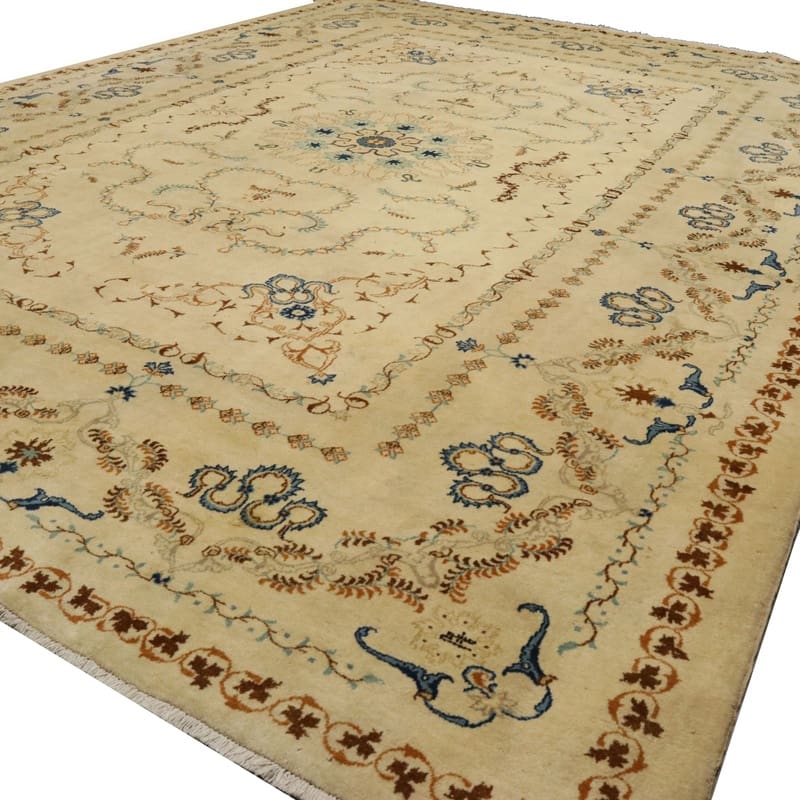 Kashan Perserteppich antik, 369 × 269 cm, Wolle