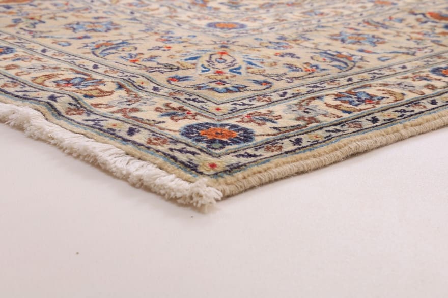 Handgeknüpfter Kashan Perserteppich, 370 × 243 cm, Wolle