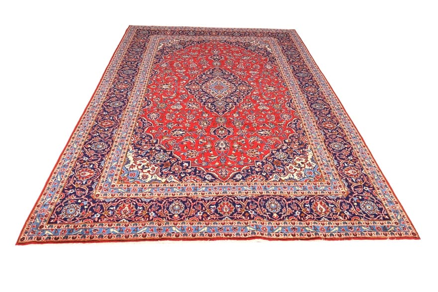 Kashan Perserteppich 357 × 246 cm aus Wolle, handgeknüpft