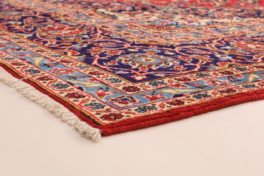 Kashan Perserteppich 357 × 246 cm aus Wolle, handgeknüpft