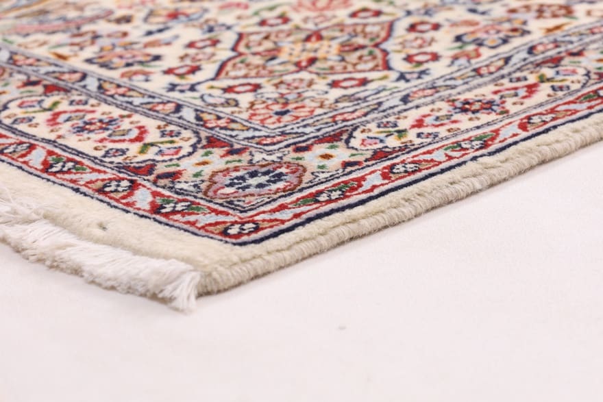 moud-teppich-348x242-cm-medaillon-muster-perserteppich-handgeknupft-2 Moud Perserteppich 346 × 241 cm aus Wolle & Seide, handgeknüpft