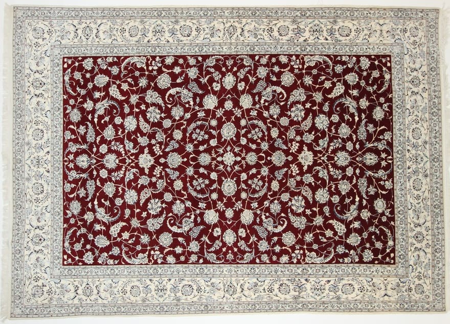 Nain Perserteppich 357 × 258 cm aus Wolle & Seide, handgeknüpft