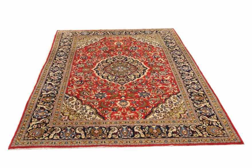 Handgeknüpfter Ghom Perserteppich, 352 × 235 cm, Wolle