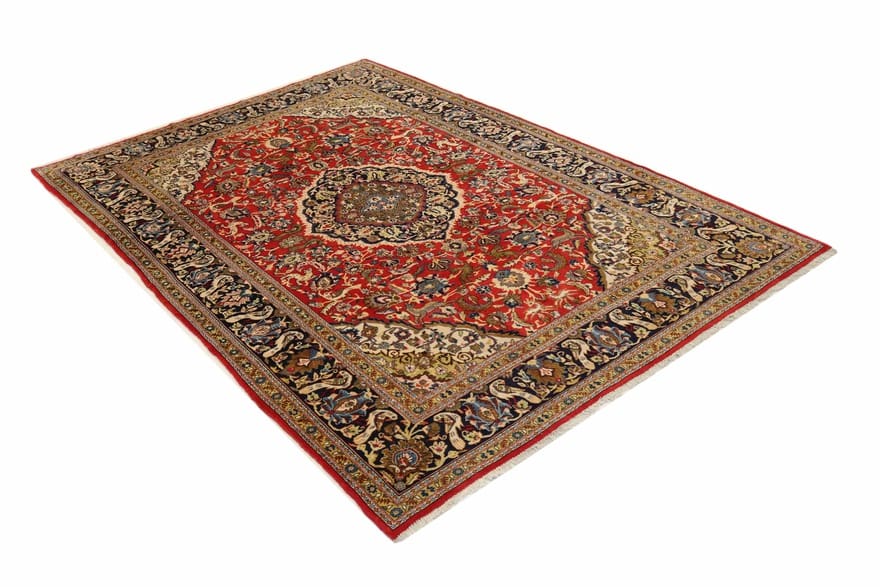 Handgeknüpfter Ghom Perserteppich, 352 × 235 cm, Wolle