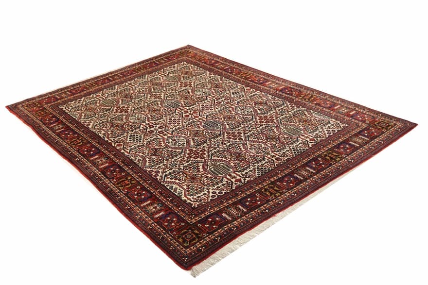 Antiker Isfahan Perserteppich aus Iran, 325 × 243 cm