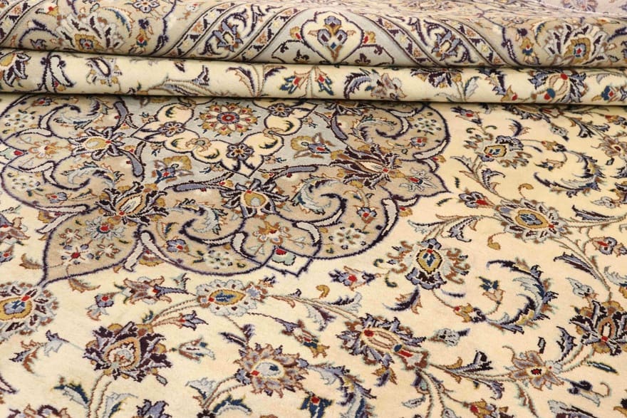 Kashan Perserteppich 368 × 272 cm aus Wolle, handgeknüpft