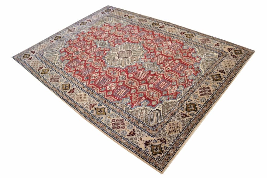 Nain Perserteppich 342 × 257 cm aus Wolle & Seide, handgeknüpft