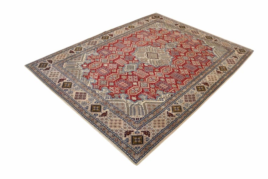 Nain Perserteppich 342 × 257 cm aus Wolle & Seide, handgeknüpft