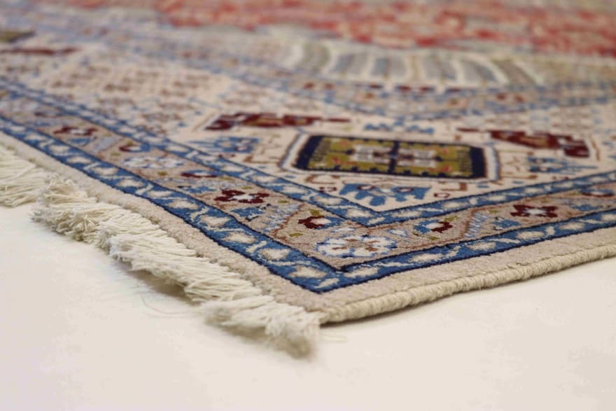 Nain Perserteppich 342 × 257 cm aus Wolle & Seide, handgeknüpft