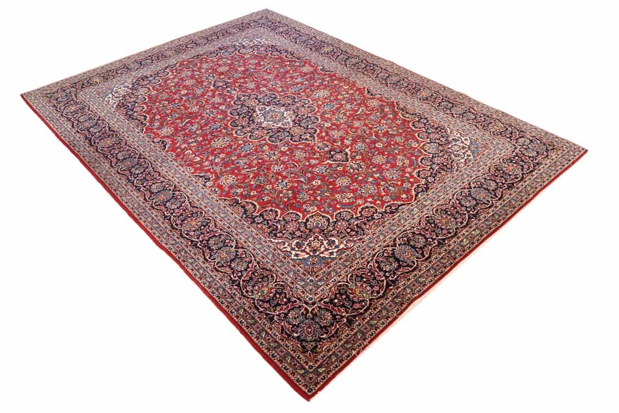 Kashan Perserteppich 365 × 267 cm aus Wolle, handgeknüpft