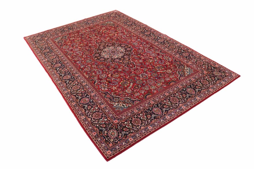 Antiker Kashan Perserteppich aus Iran, 350 × 230 cm