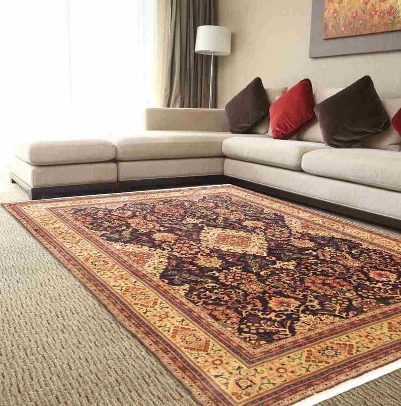 Handgeknüpfter Sarough Farahan Perserteppich, 368 × 271 cm, Wolle