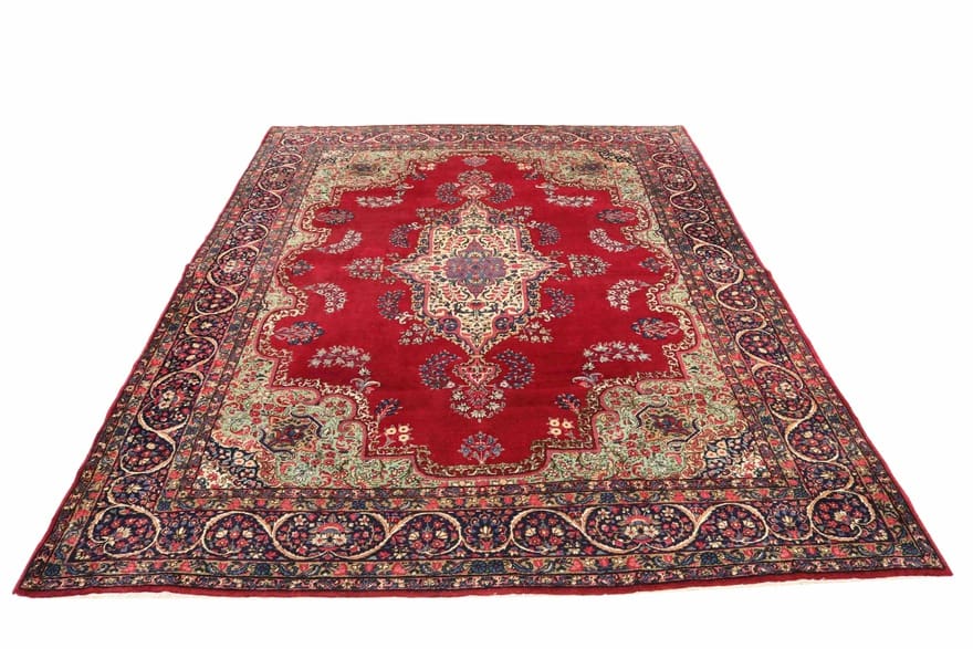 Handgeknüpfter Yazd Perserteppich 367 × 267 cm
