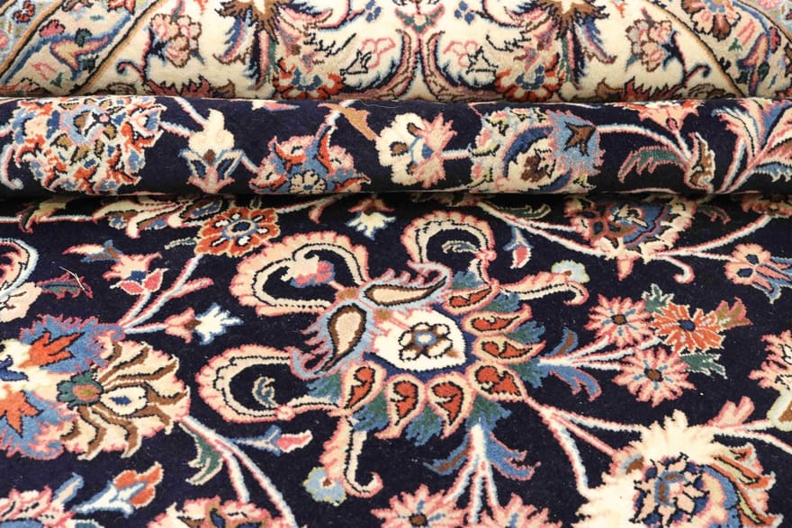orientteppich-mashad-sherkat-360x244-cm-robust-rot-blau-handgeknupft-3 Mashhad Perserteppich aus Iran, 358 × 243 cm