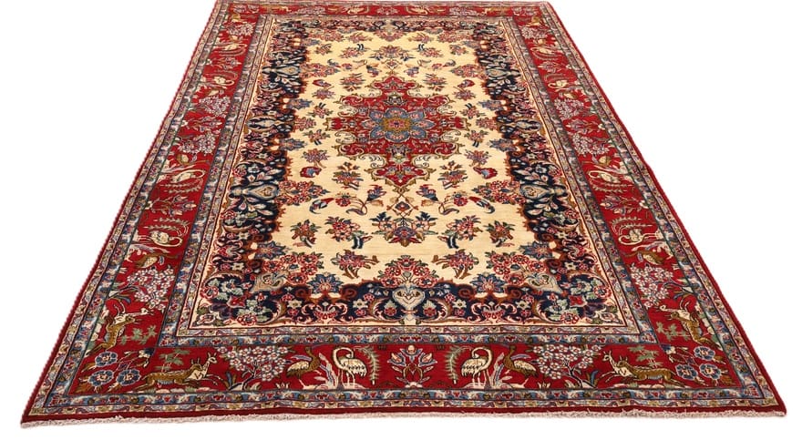 najafabad-antiker-perserteppich-327x204-cm-florale-muster-handgeknupft-1 Antiker Perserteppich aus Iran, 325 × 203 cm