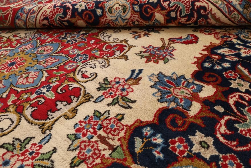 najafabad-antiker-perserteppich-327x204-cm-florale-muster-handgeknupft-3 Antiker Perserteppich aus Iran, 325 × 203 cm