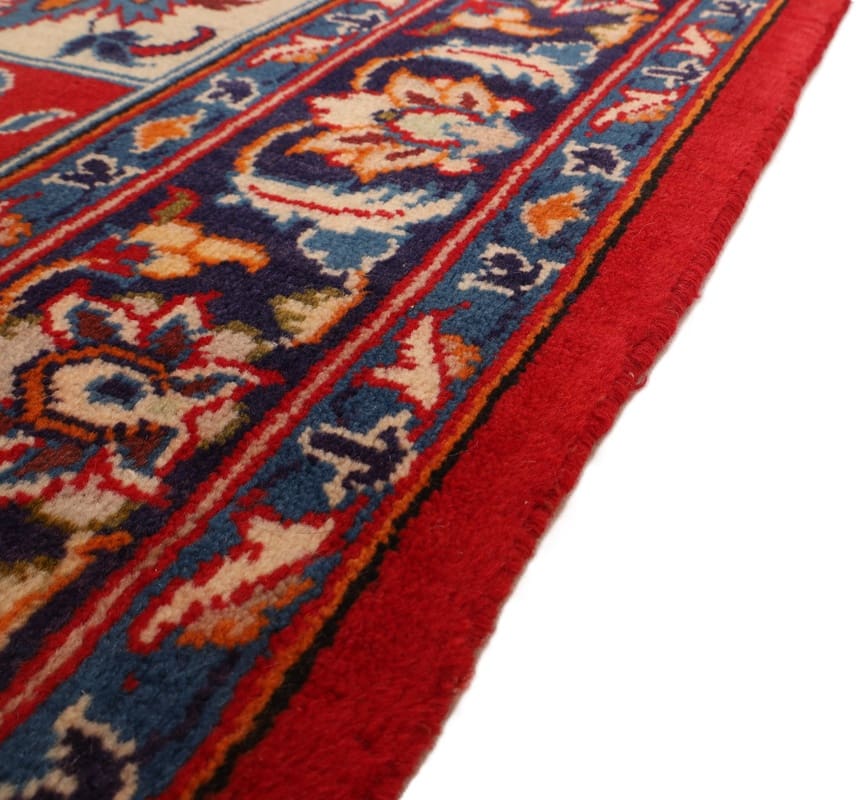 najafabad-orientteppich-284x190-cm-schachbrettmuster-handgeknupft-9 Perserteppich antik, 282 × 189 cm, Wolle & Seide