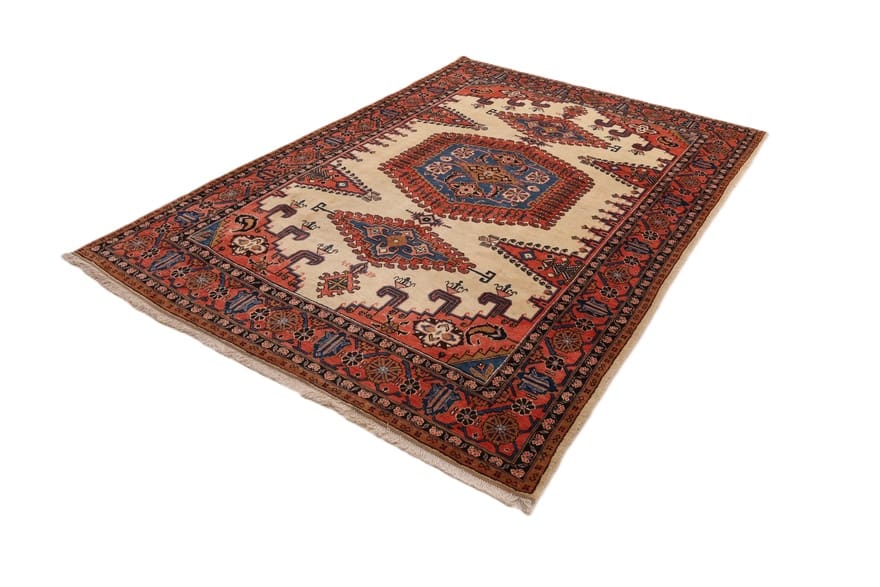 Handgeknüpfter Sarough Farahan Perserteppich, 318 × 210 cm, Wolle & Seide