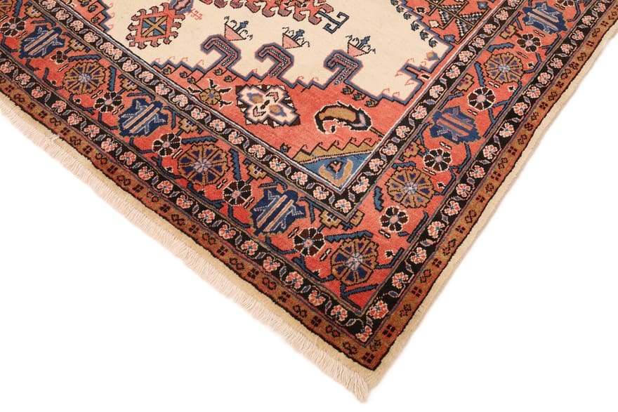 Handgeknüpfter Sarough Farahan Perserteppich, 318 × 210 cm, Wolle & Seide