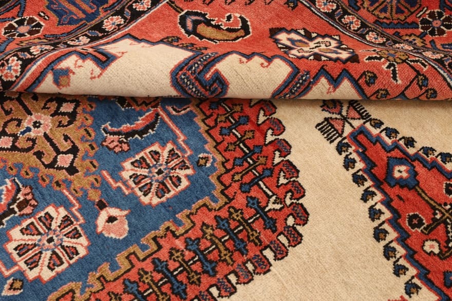 Handgeknüpfter Sarough Farahan Perserteppich, 318 × 210 cm, Wolle & Seide