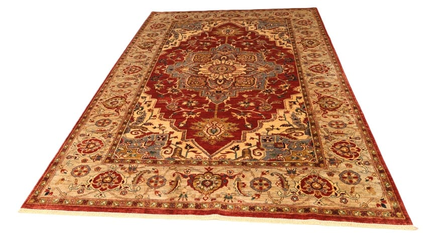 Handgeknüpfter Heriz Ziegler Orientteppich, 290 × 199 cm, Wolle