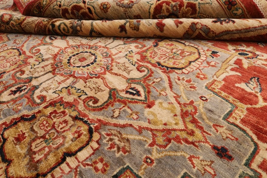 Handgeknüpfter Heriz Ziegler Orientteppich, 290 × 199 cm, Wolle