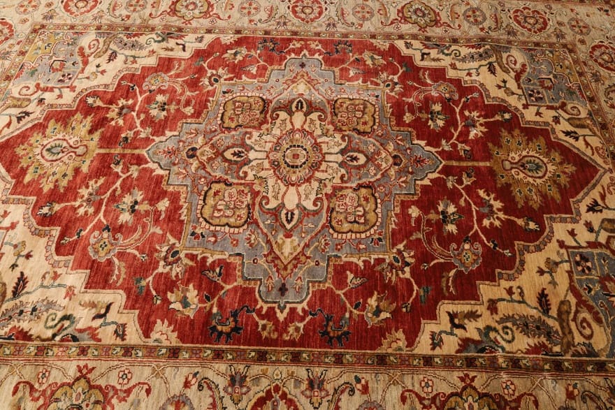 Handgeknüpfter Heriz Ziegler Orientteppich, 290 × 199 cm, Wolle