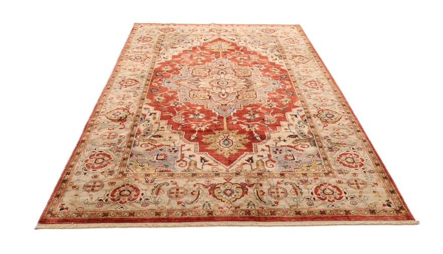 Handgeknüpfter Heriz Ziegler Orientteppich, 290 × 199 cm, Wolle