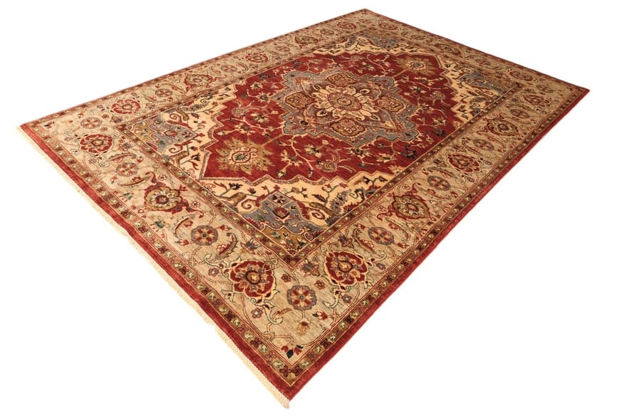 Handgeknüpfter Heriz Ziegler Orientteppich, 290 × 199 cm, Wolle
